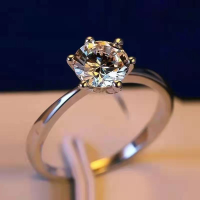 Moissanite ข้อเสนอการแต่งงานสับแหวนที่มีสีสันแหวนรอบเพทายเพชรแหวนแต่งงานอุปกรณ์เสริมสุภาพสตรีคลาสสิก jewelr วินาที