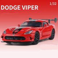 1:32 Dodge Viper ACR SRT โมเดลรถยนต์สปอร์ตอัลลอย Diecasts ของเล่นโลหะรถยนต์จำลองเสียงจำลองของเล่นเด็ก