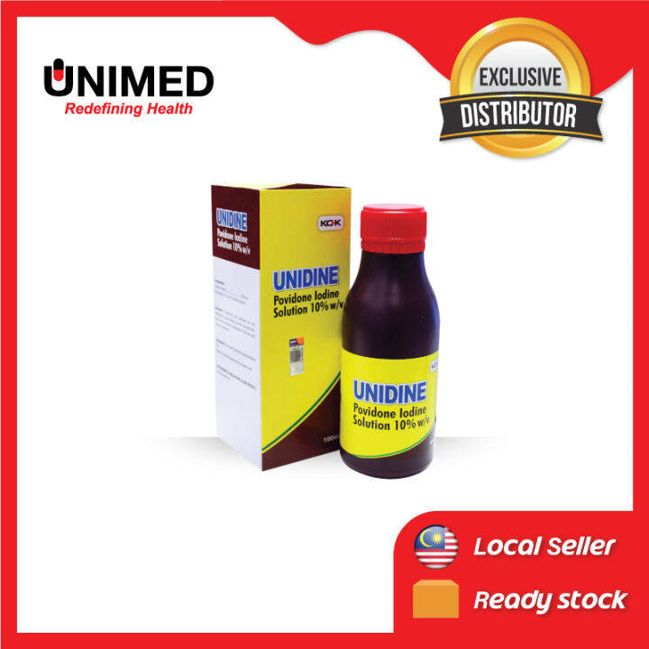 Unidine Povidone Iodine Solution 10 w/v 100ml Lazada