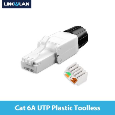 ﹍ RJ45 UTP Unshield Field Connector Termination Field Plug Toolless Modular Plug for 6A/6/5e 23/24 AWG Network LAN Cables