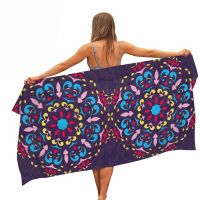 △℡ Bohemian Style Microfiber Pool Beach Towel Portable Quick Fast Dry Sand Outdoor Travel Swim Blanket Thin Yoga Mat for Women Men