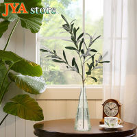 JYA Store ใบไม้ปลอม77ซม.,การตกแต่ง DIY ก้านมะกอกงานแต่งงานดอกไม้แห้งความยาวเต็มรูปแบบจำลองแบบยุโรปใบพวงดอกไม้ผ้าไหมใบเดียว