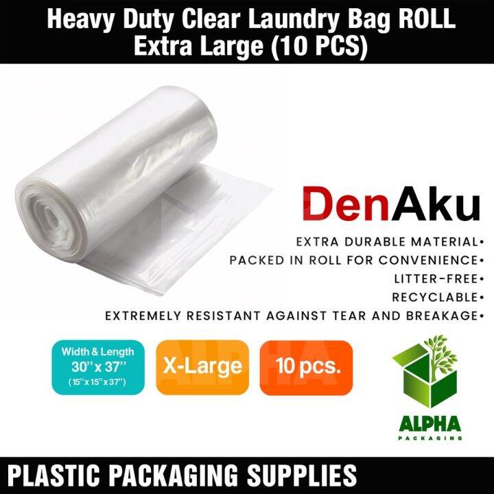 Heavy Duty Clear Laundry Bag Extra Large Size 10 pcs Lazada PH