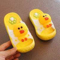 ﹍✕ Childrens slippers Summer Boys childrens soft bottom antiskid flip flop Baotou shoes cartoon cute girls outdoor cool slippers