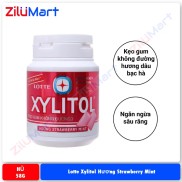 Hũ kẹo sing-gum không đường Lotte Xylitol hương dâu loại 58g