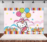 Sanrio Hello Kitty Birthday theme backdrop banner party decoration photo photography background cloth