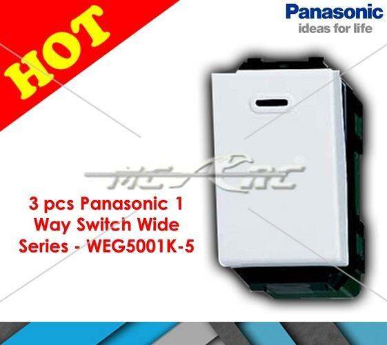 3 Pcs Panasonic 1 Way Switch Wide Series - WEG5001K-5 | Lazada PH