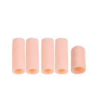 ?jiajia01? 5pcs ซิลิโคนเจลหลอดผ้าพันแผลนิ้วป้องกันเท้าบรรเทาอาการปวดเท้าดูแลเท้า