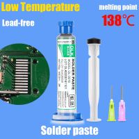 ✔ Lead-free Solder Paste Low Temperature 138℃ Sn42Bi58 Flux for Soldering SMD IC PCB Iphone Repair Welding Paste Flux Rosin