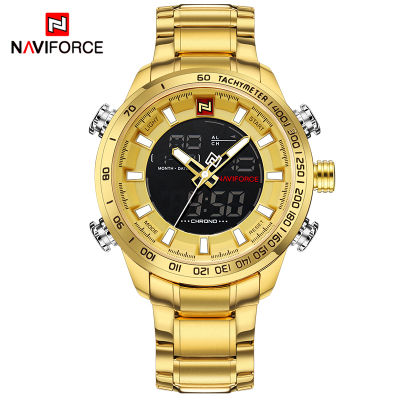 NAVIFORCE Luxury nd Mens Sport Watch Gold Quartz Led Clock Men Waterproof Wrist Watch Male Military Watches Relogio Masculino.