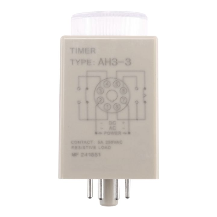 dc-12v-0-30-seconds-30s-electric-delay-timer-timing-relay-dpdt-8p-w-base