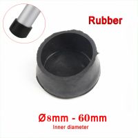 8mm 60mm Black Rubber Round Caps Protection Gasket Dust Seal End Cover Caps For Pipe Bolt Furniture