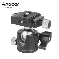 Andoer H28S Mini Ball Head 360องศา Panoramic Low Profile Tabletop Head Monopod Tripod Ballhead Mount With Quick Release Plate And Bubble Level Compatible With DSLR Cameras