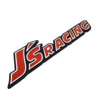 โลโก้ JSRACING อลูมิเนียมหนา สำหรับติดท้ายรถ