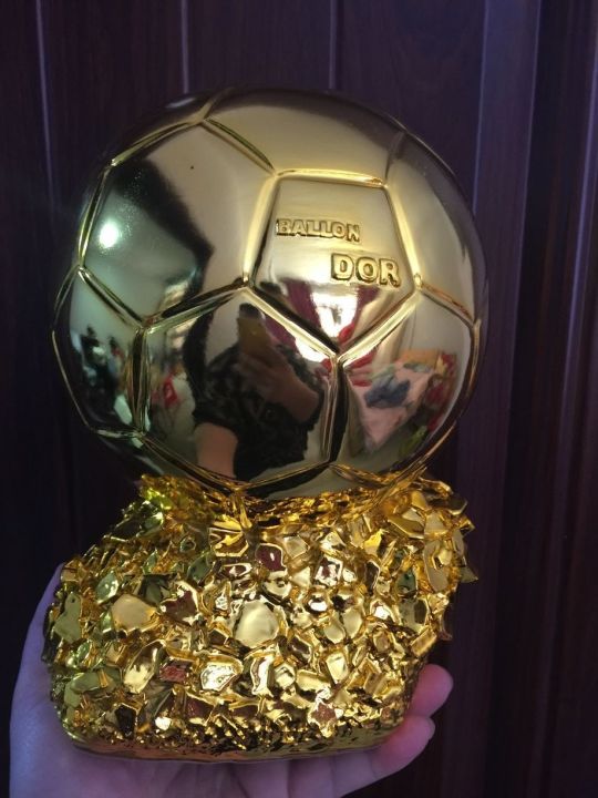 Resin Golden Ball 15cm height Player the Year Ballon d'Or Football GIft