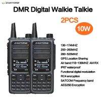 2PCS ZASTONE UV008 DMR Digita Two Way วิทยุ Dual Band 10W Dual Time Slot 136-174MHZ 350-480MHZ