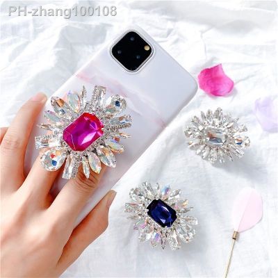 [New Diamond Flower Phone Ring Holder ]Phone Socket Support Telephone For iPhone Xiaomi Samsung Phone Grip Mount Bracket