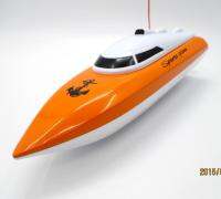 เรือบังคับวิทยุไฟฟ้า ควบคุมง่าย ความเร็ว 20 กม./ชั่วโมง - SPEED BOAT Heyuan 802 สีส้ม