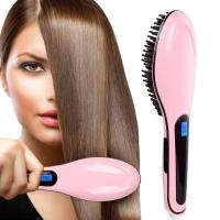 แปรงหวีไฟฟ้า หวีรีดผมตรงไฟฟ้า Fast Hair Straightener HQT-906 คละสี รุ่น Fast-hair-straightener-00A-Lee