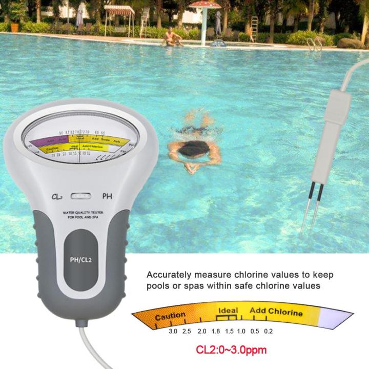 PC102 Portable Water Quality Tester Digital 2 in 1 PH & Chlorine Level ...