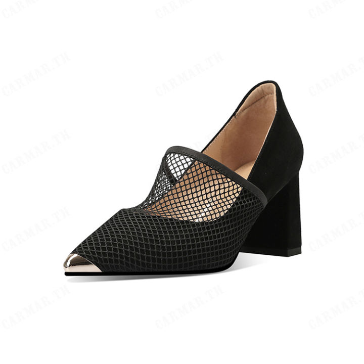 carmar-รองเท้าแตะสวยๆ-หน้าเหลี่ยม-สีดำ