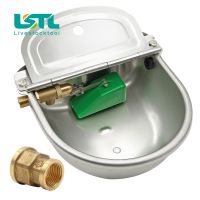 ☊✻ Stainless Steel Cow Horse Dog Water Drinker Bowl With Copper Valve Or Only Copper Valve Automatic Float Farming Trough