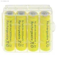 4/8/12/16/20pcs AA 1.2V Ni-MH 3000mAh Case Rechargeable Battery yellow 1-5x Plastic Battery Case Holder (hot sell) ljmu15