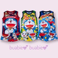 ชุดเสื้อกล้าม กางเกงขาสั้น โดราเอม่อน ชุดเซ็ตเด็ก ลาย Doraemon 3 สี 3 ไซส์ 2-6 ขวบ งานลิขสิทธิ์แท้ โดเรมอน