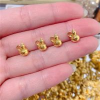1pcs 999 Real 24K Yellow Gold Pendant Women 3D Gold Gourd Necklace Pendant