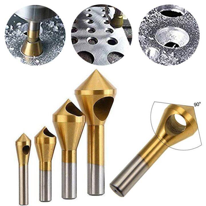 【CW】 New Countersink Deburring Drill Bits Titanium Coated Chamfering