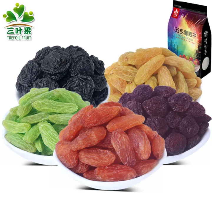 ZEJUN Three-leaf Fruit Xinjiang Five-color Raisins 500g Dried Fruit ...