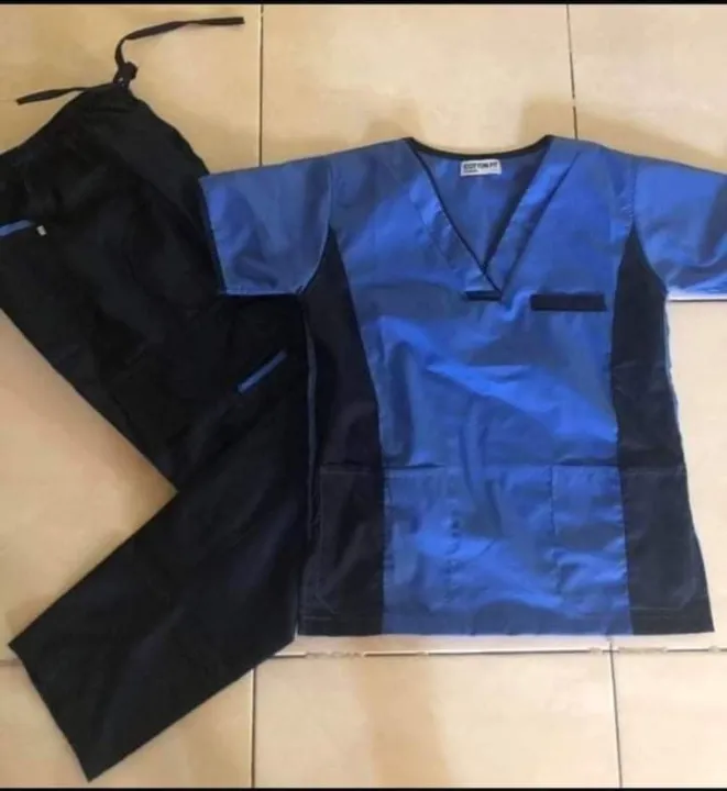 Scrub Suit Set Blue Jersey W Cargo Pants Lazada Ph 5293