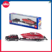 SIKU Car with Motorboat โมเดลรถสะสม ซิกุโมเดล รถยนต์พ่วงเรือ รหัส SK2543