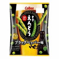 Calbee Saya pea black pepper flavor ขนมถั่วลันเตารสพริกไทยดำ