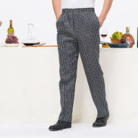 Chef Trousers Food Service Checked Striped Pants Elastic Peppers Restaurant Kitchen Pants Bakery Stretch Work Wear Uniform Cook