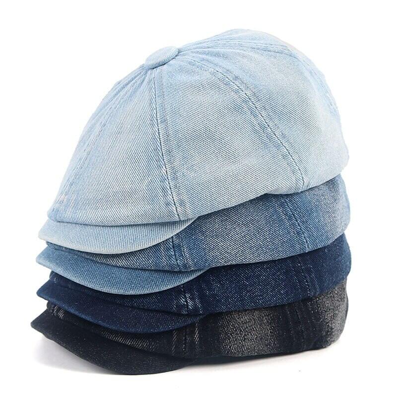 Women Hats Berets Denim Casual Vintage Flat Caps Elegant Ladies Painters Cap and Hats