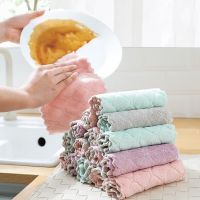 1/5/10Pcs Microfiber Towel Absorbent Kitchen Cleaning Cloth Non-stick Oil Dish Towel Rags Napkins Tableware Cleaning Towels Dish Cloth  Towels