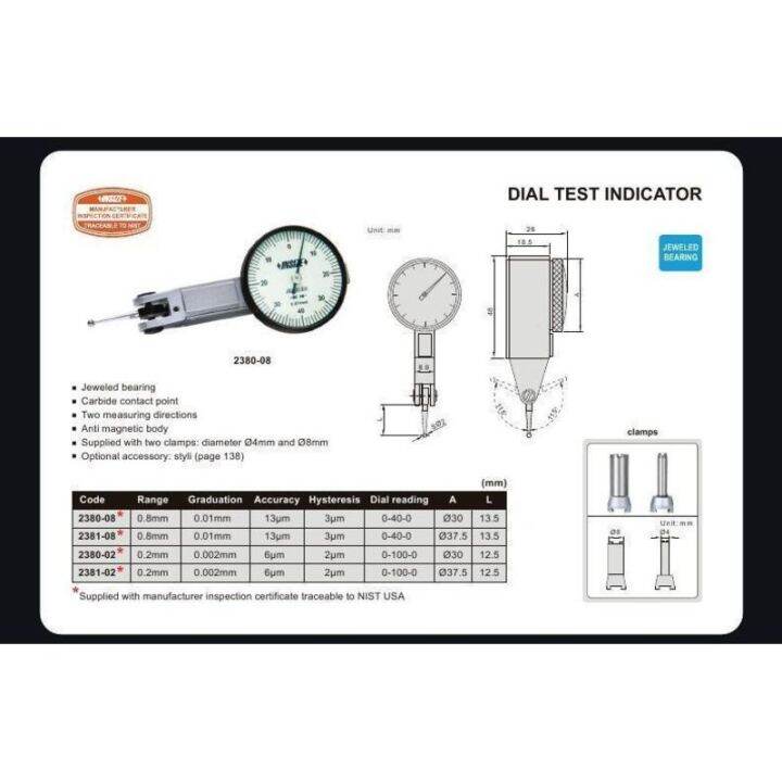 INSIZE 238008 DIAL TEST INDICATOR INSIZE 238008 Lazada Indonesia