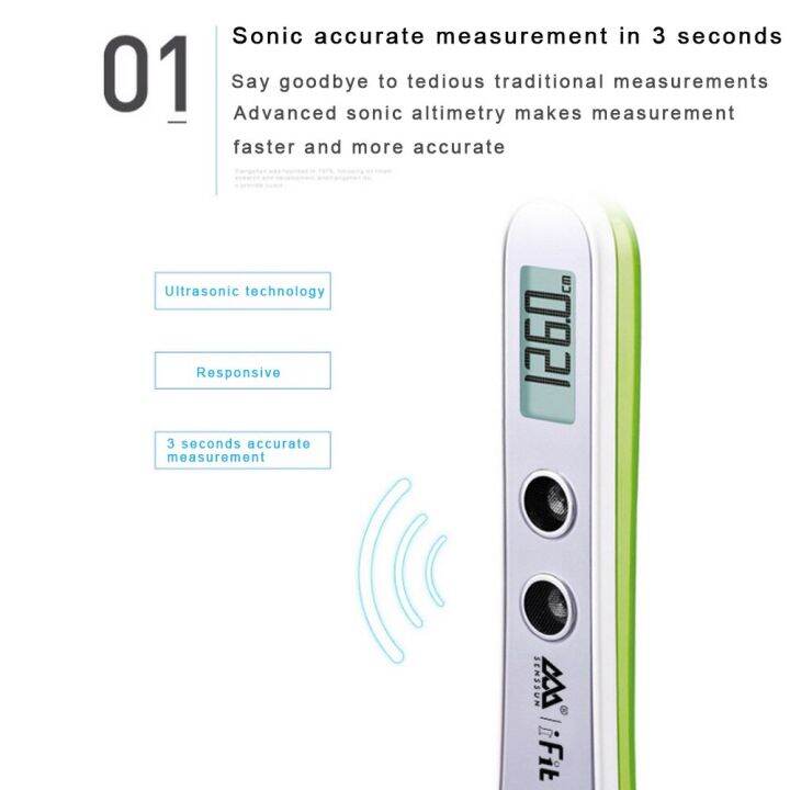 เครื่องอุปกรณ์การวัดความสูงด้วยคลื่นอัลตร้าโซนิคเหมาะสำหรับเด็กและผู้ใหญ่ที่มีจอภาพเซนเซอร์ปกติและเครื่องมือวัดแบบมือถือ