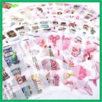 QIGUI 6 sheets สัตว์พืช เครื่องเขียน Decorative สติ๊กเกอร์กระดาษ Washi Kawaii Scrapbooking Journal