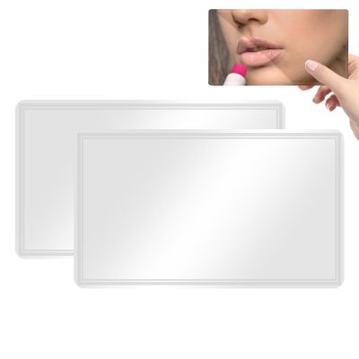 【YF】 Self Adhesive HD Easy Install Truck For Sun Visor Mini Car Makeup Mirror Durable Scratch Resistant Rectangle Ultra Thin Vanity