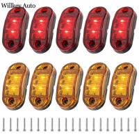 IPX4ไฟข้างรถ LED 10ชิ้นอุปกรณ์บอกสัญญาณไฟหลังคารถยนต์ LED กันน้ำสำหรับรถยนต์แสงแอลอีดีเพื่อทำเครื่องหมายไฟหลังคารถยนต์ LED 12V-24V สำหรับสายพ่วงไฟข้าง