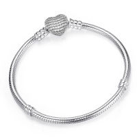 925 Sterling High Quality Authentic Silver Color Snake Chain Fine Bracelet Fit European Charm Bracelet for Women Jewelry Making