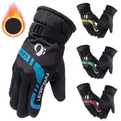 Winter Warm Cycling Gloves Men Women Full Finger Plus Velvet Glove Outdoor Sports Bicycle Bike Motorcycle Riding Ski Snow Gloves