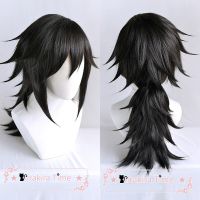 Tomioka Giyuu Short Black Ponytail Wig Anime Demon Slayer Kimetsu No Yaiba Heat Resistant Hair Cosplay Costume Wigs + Wig Cap