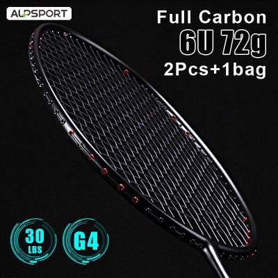 ALP XHP 2Pcs 6U 72g Ultralight G4 T700 100% Original Full Carbon Fiber 22-30Lbs Strung Professional Badminton Racket With Bag