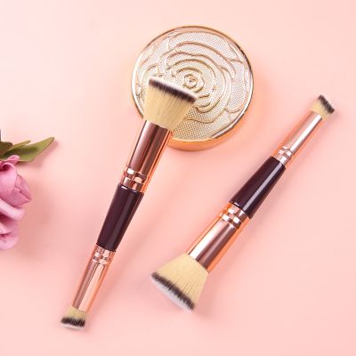 Double-ended Foundation Brush Dual-purpose Makeup Brush Short Hair Foundation Brush Oblique Concealer Brush Beauty Tools Makeup Brushes Sets
