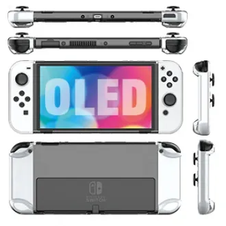 HEYSTOP Switch OLED Case Compatible with Nintendo Switch OLED Model 2021, 9  in 1 Accessories for Switch OLED Model with Dockable Protective Case, HD