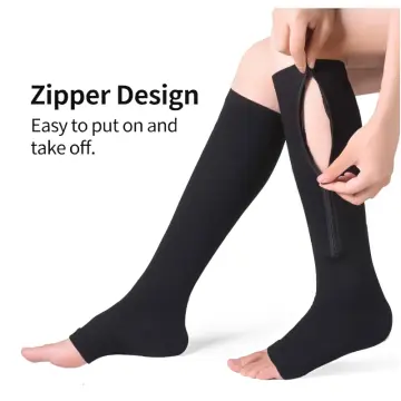 COD Fit Unisex Knee-High Compression Stockings Varicose Veins Open Toe Stockings  Compression stockings may help to reduce the appearance and painful  symptoms with varicose veins in some people. often recommend compression  stockings