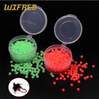 Wifreo 200pcs Soft Mini Fly Tying Glow Beads Fly Tying Material Wet Fly Saltwater Fishing Sabiki Fly Luminous Hot Beads Egg Roe